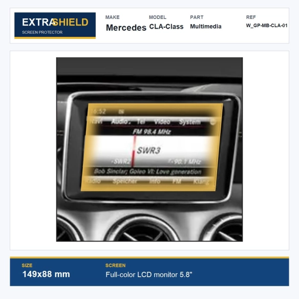 Mercedes CLA-Class Multimedia ExtraShield Screen Protector