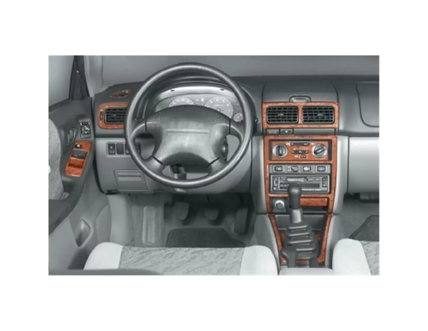 Subaru Forester 09.97-12.07 3M 3D Interior Dashboard Trim Kit Dash Trim Dekor 13-Parts