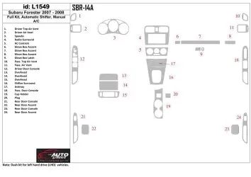 Subaru Forester 2007-2008 Full Set, Automatic Gear, Automatic AC Decor de carlinga su interior