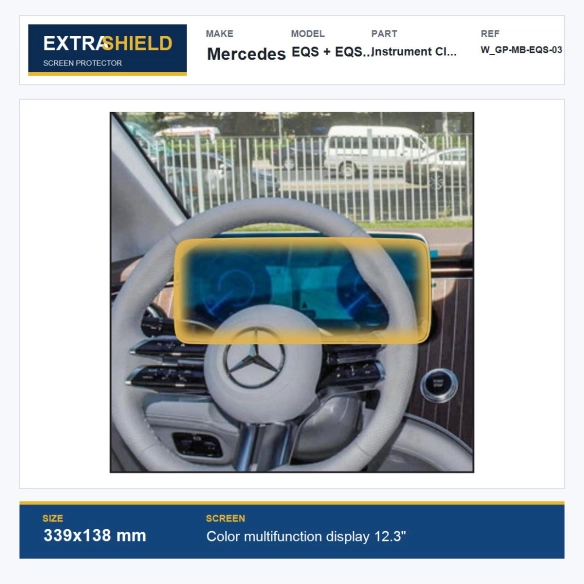 Mercedes EQS + EQS SUV Instrument Cluster ExtraShield Screen Protector