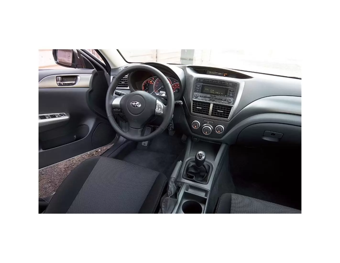 Subaru Impreza 01.2007 3D Inleg dashboard Interieurset aansluitend en pasgemaakt op he 22 -Teile