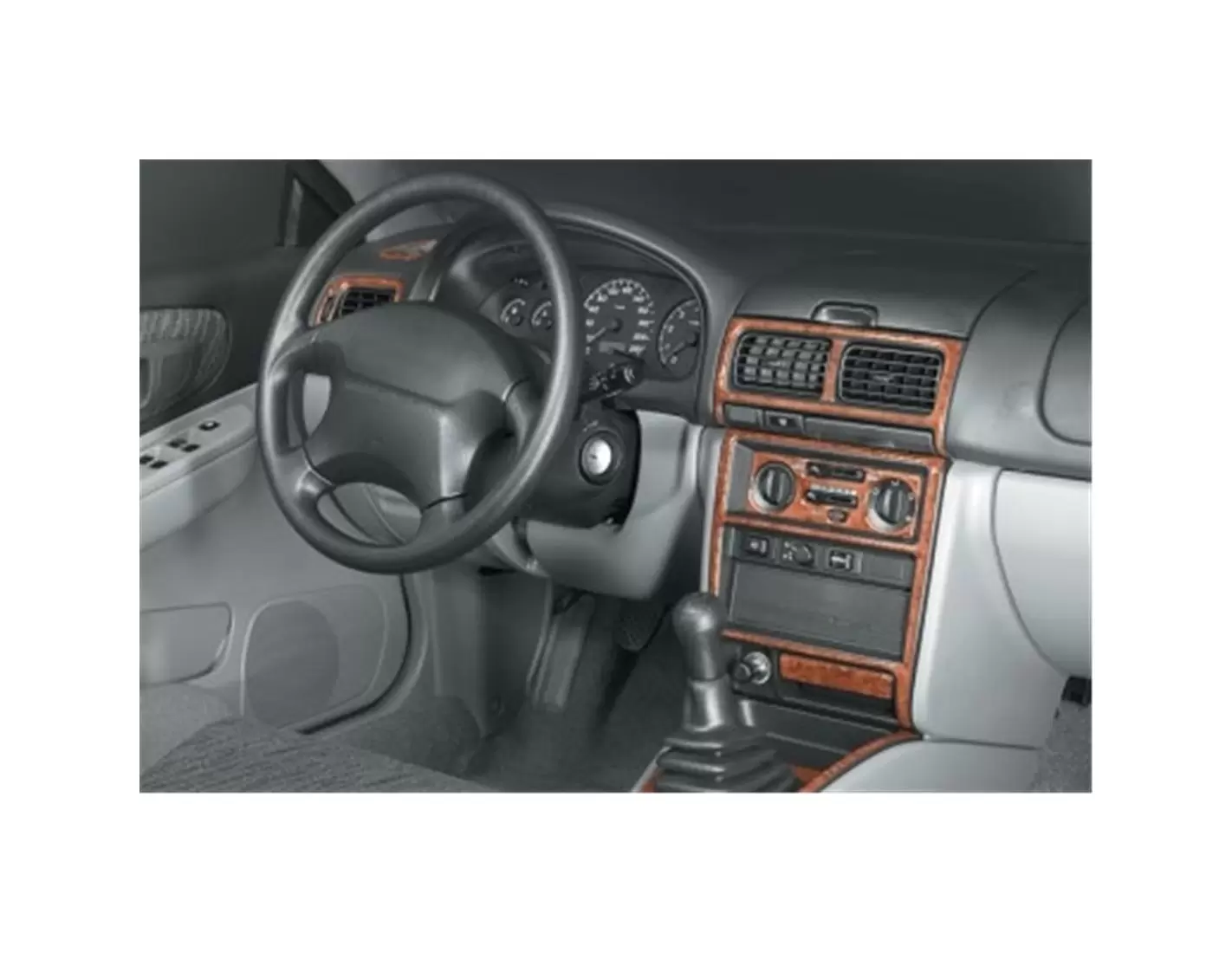 Subaru Impreza 10.98 - 12.00 3D Inleg dashboard Interieurset aansluitend en pasgemaakt op he 13 -Teile
