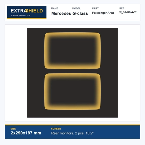 Mercedes G-class Passenger Area ExtraShield Screen Protector