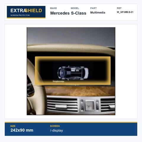 Mercedes S-Class Multimedia ExtraShield Screen Protector
