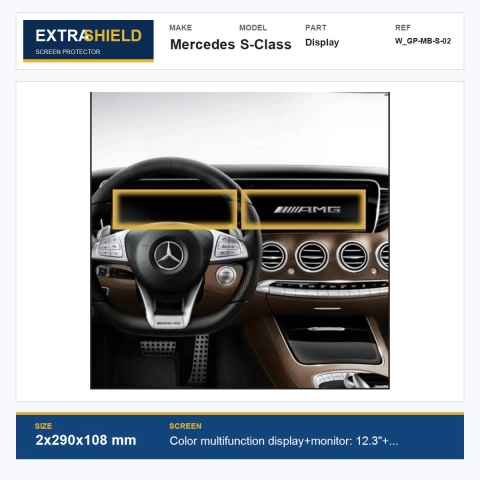 Mercedes S-Class Display ExtraShield Screen Protector