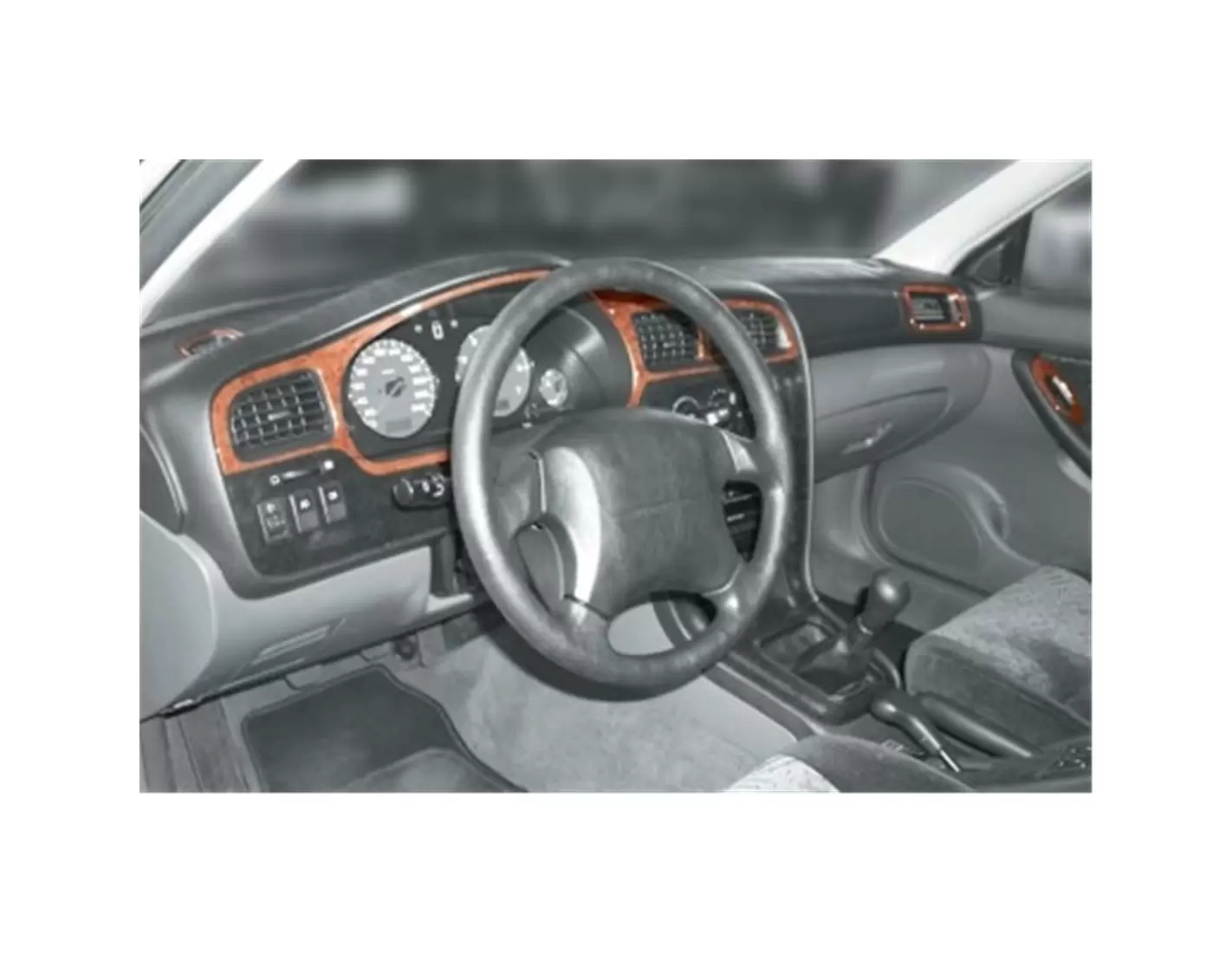 Subaru Legacy 04.99-12.04 3M 3D Interior Dashboard Trim Kit Dash Trim Dekor 10-Parts