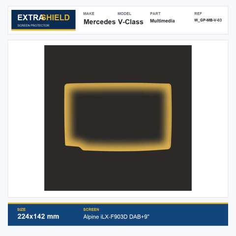 Mercedes V-Class Multimedia ExtraShield Screen Protector