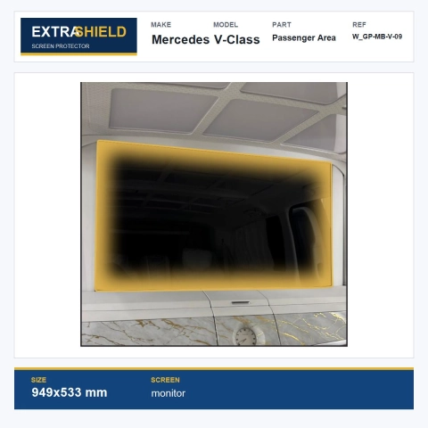 Mercedes V-Class Passenger Area ExtraShield Screen Protector