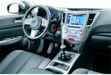Subaru Legacy 2010-2014 3D Inleg dashboard Interieurset aansluitend en pasgemaakt op he 47-Teile