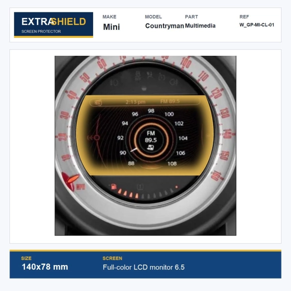 Mini Countryman Multimedia ExtraShield Screen Protector