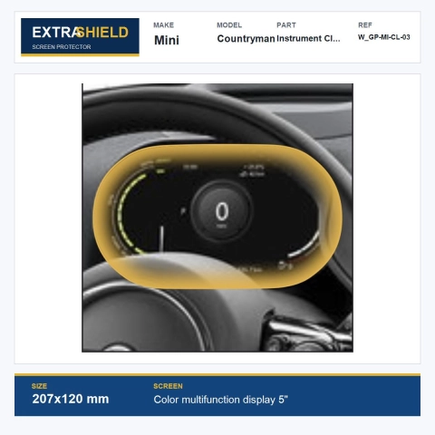 Mini Countryman Instrument Cluster ExtraShield Screen Protector