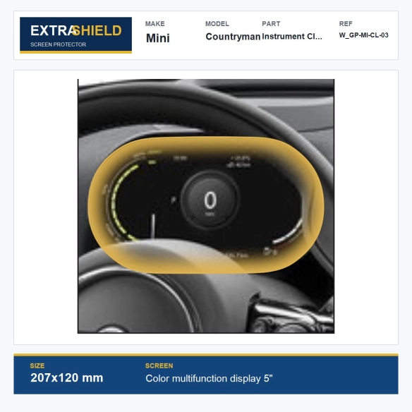 Mini Countryman Instrument Cluster ExtraShield Screen Protector