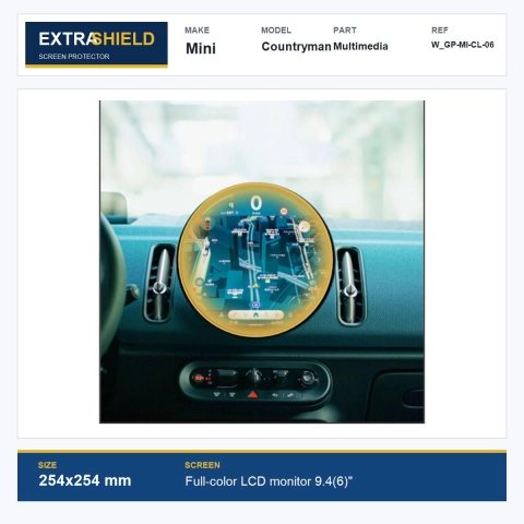 Mini Countryman Multimedia ExtraShield Screen Protector