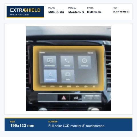 Mitsubishi Montero Sport Multimedia ExtraShield Screen Protector