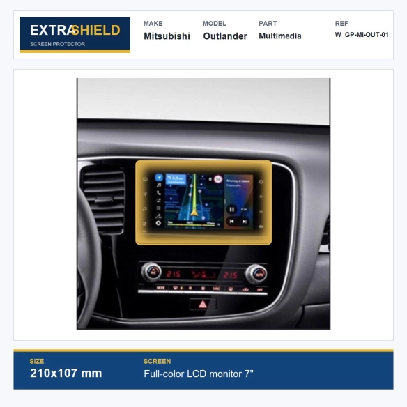 Mitsubishi Outlander Multimedia ExtraShield Screen Protector