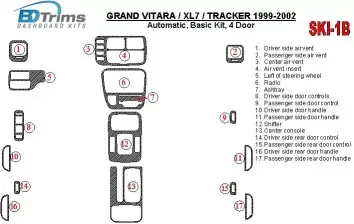 Suzuki Grand Vitara 1999-2002 Suzuki Grи Vitara/XL7,1999-UP, Automatic Gearbox, Basic Set, 4 Doors BD Interieur Dashboard Bekled