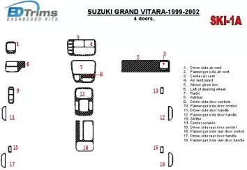 Suzuki Grand Vitara 1999-2002 Suzuki Grи Vitara/XL7,1999-UP, Automatic Gearbox, Full Set, 4 Doors BD Interieur Dashboard Bekledi