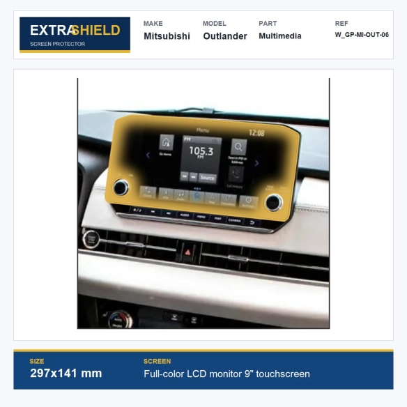 Mitsubishi Outlander Multimedia ExtraShield Screen Protector