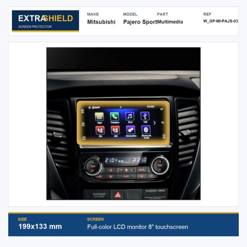 Mitsubishi Pajero Sport Multimedia ExtraShield Screen Protector