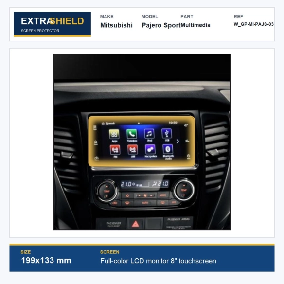Mitsubishi Pajero Sport Multimedia ExtraShield Screen Protector
