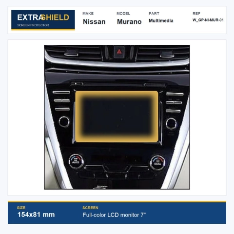 Nissan Murano Multimedia ExtraShield Screen Protector