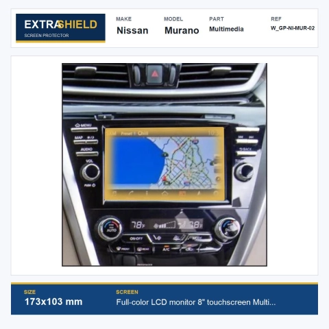 Nissan Murano Multimedia ExtraShield Screen Protector