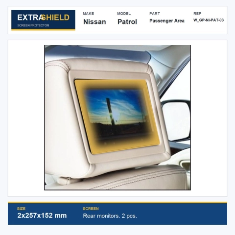 Nissan Patrol Passenger Area ExtraShield Screen Protector