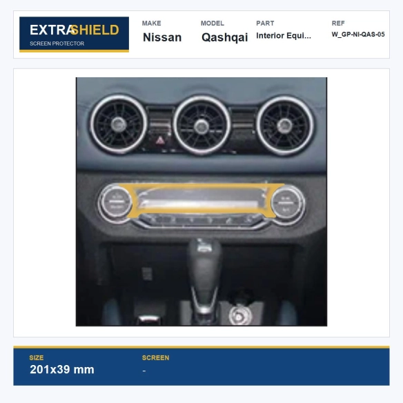 Nissan Qashqai Interior Equipment ExtraShield Screen Protector