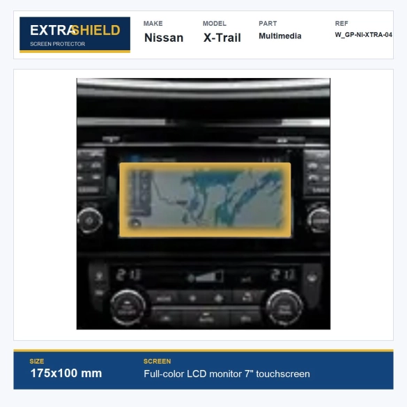 Nissan X-Trail Multimedia ExtraShield Screen Protector