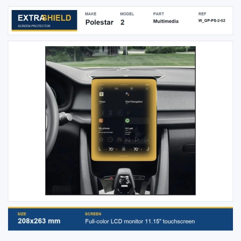 Polestar 2 Multimedia ExtraShield Screen Protector