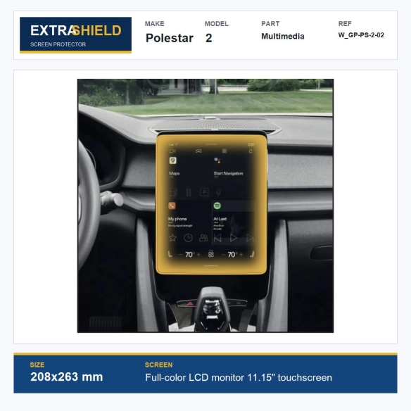 Polestar 2 Multimedia ExtraShield Screen Protector