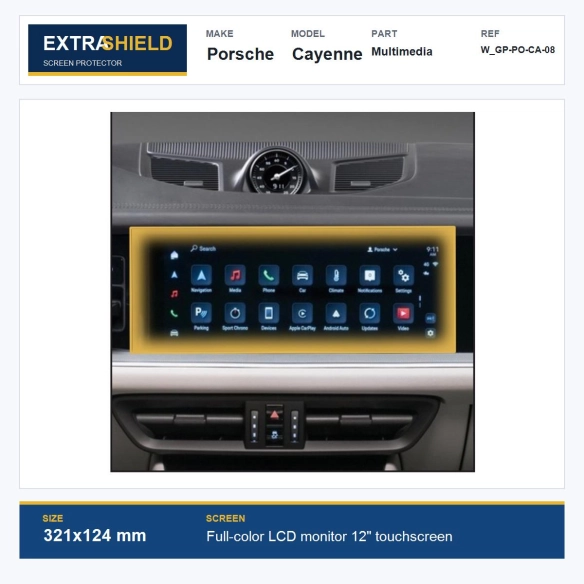 Porsche Cayenne Multimedia ExtraShield Screen Protector