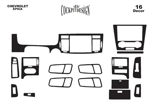 Chevrolet Epica 01.2007 3M 3D Interior Dashboard Trim Kit Dash Trim Dekor 7-Parts