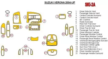 Suzuki Verona 2004-UP Full Set BD Interieur Dashboard Bekleding Volhouder