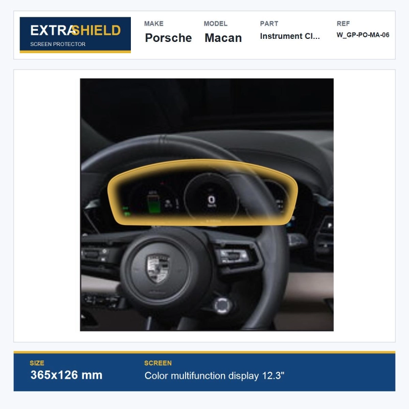Porsche Macan Instrument Cluster ExtraShield Screen Protector