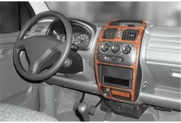 Suzuki Wagon R 10.00-12.02 3M 3D Interior Dashboard Trim Kit Dash Trim Dekor 3-Parts