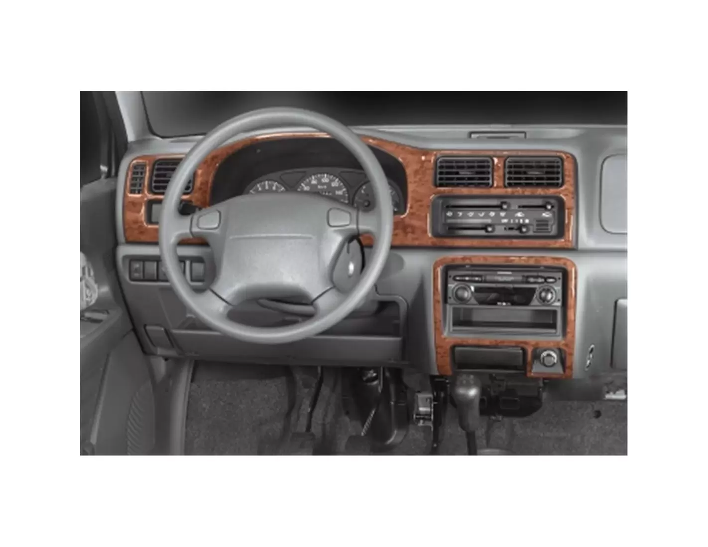 Suzuki Wagon R 10.97 - 09.00 3D Inleg dashboard Interieurset aansluitend en pasgemaakt op he 4 -Teile