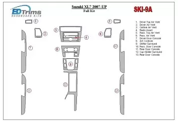 Suzuki XL7 2007-UP Full Set Interior BD Dash Trim Kit