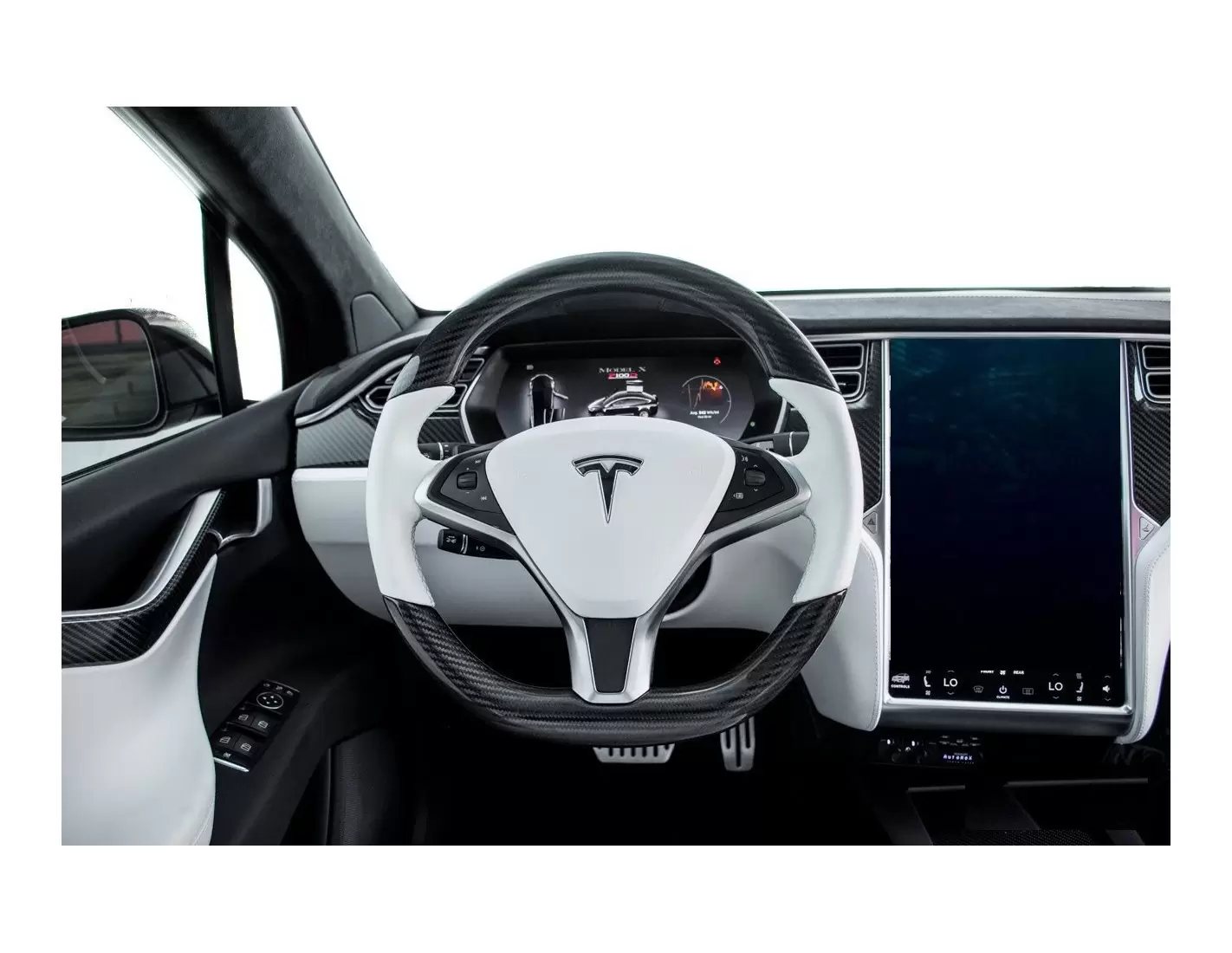 TESLA MODEL X 2016- 3D Decor de carlinga su interior del coche 25-Partes
