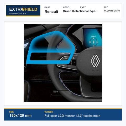 Renault Grand Koleos Interior Equipment ExtraShield Screen Protector