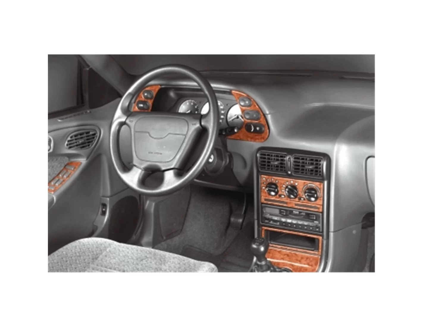 Chevrolet Espero 01.95-01.98 3D Decor de carlinga su interior del coche 11-Partes