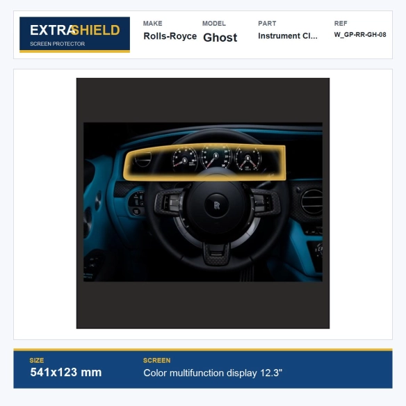 Rolls-Royce Ghost Instrument Cluster ExtraShield Screen Protector