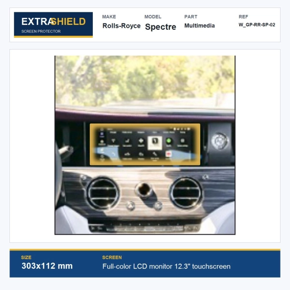Rolls-Royce Spectre Multimedia ExtraShield Screen Protector