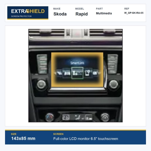 Skoda Rapid Multimedia ExtraShield Screen Protector