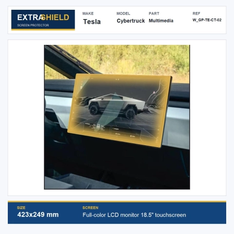 Tesla Cybertruck Multimedia ExtraShield Screen Protector