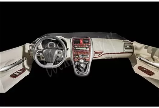 Toyota Auris 01.2008 3D Inleg dashboard Interieurset aansluitend en pasgemaakt op he 16 -Teile