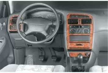Toyota Avensis 01.03 - 12.05 3D Inleg dashboard Interieurset aansluitend en pasgemaakt op he 9 -Teile