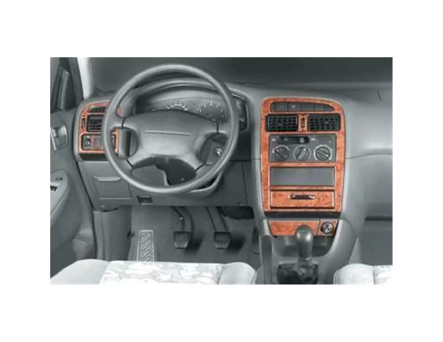Toyota Avensis 01.03-12.05 3M 3D Interior Dashboard Trim Kit Dash Trim Dekor 9-Parts