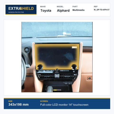 Toyota Alphard Multimedia ExtraShield Screen Protector