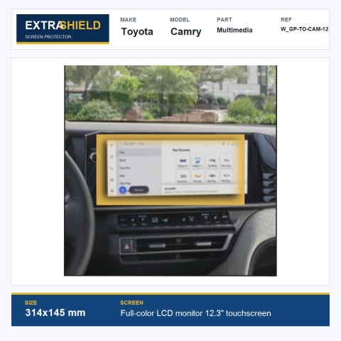 Toyota Camry Multimedia ExtraShield Screen Protector